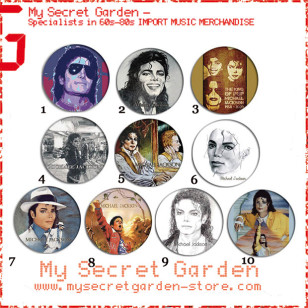 Michael Jackson - Art Painting Pinback Button Badge Set 1a or 1b ( or Hair Ties / 4.4 cm Badge / Magnet / Keychain Set )